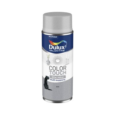 Bombe de peinture Color Touch effet métal gris 400 mL - DULUX VALENTINE