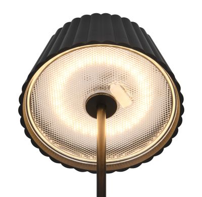 Lampe à poser extérieur rechargeable LED Suarez noir IP44 200 lumens blanc chaud - REALITY
