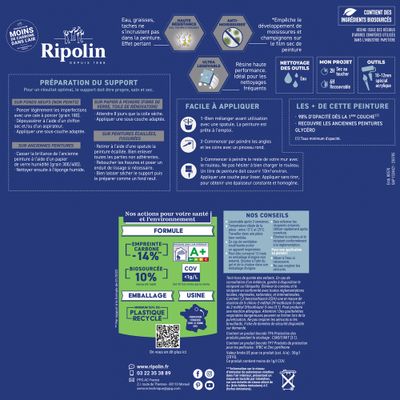 Peinture Cuisine & Bain Vert Palatino satin 2L RIPOLIN