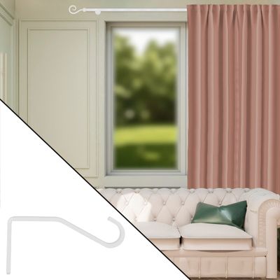 Support ouvert simple en métal diam 16 mm Finition Blanc brillant par 2 - MOBOIS