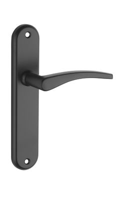 Poignées de porte sur plaques sans trou VESTA noir entraxe 165 mm THIRARD