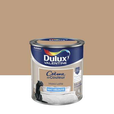 Peinture Crème de Couleur Moka Latté mat 0,5 L - DULUX VALENTINE