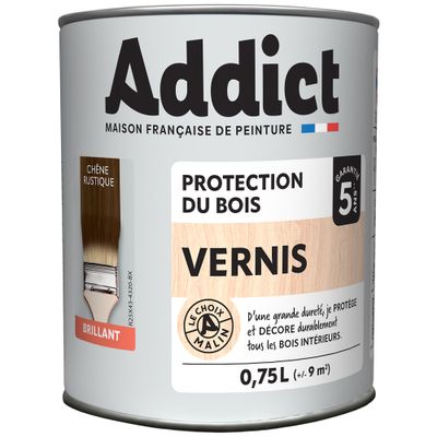 Vernis bois brillant chêne rustique 0,75 L - ADDICT