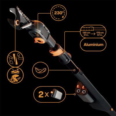 Coupe-branche électrique télescopique, Outil seul - FISKARS