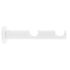 Support ouvert double longueur en métal diam 28mm Finition Blanc