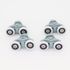 Roulettes double corps grises pour portes de douche diamètre 20mm - AURLANE