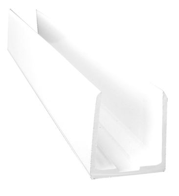 Profil de finition en U pour clôture PVC blanc L 1,80 m - 30 x 30 mm - MOREY