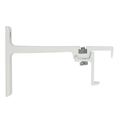 Support simple en métal pour rail 24 x 16 mm avancée 80 mm Finition Blanc par 2 - MOBOIS