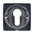 Rosaces de porte carrées à cylindre Mira noir mat 50 x 50 mm ALPERTEC