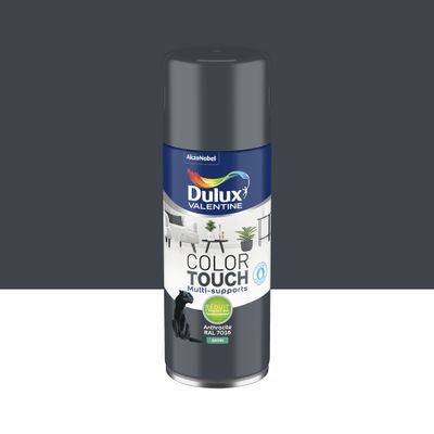 Bombe de peinture Color Touch anthracite RAL 7016 satin 400 mL - DULUX VALENTINE