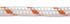 Corde polypropylène tressée résistance 560 kg diamètre 10 mm blanc et orange vendue au mètre CHAPUIS