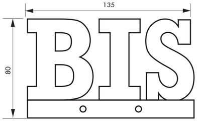 Plaque signalétique lettre Bis à visser 80 x 130 mm noir THIRARD