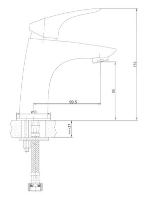 Mitigeur lavabo bas chromé NF Venado EUROSANIT