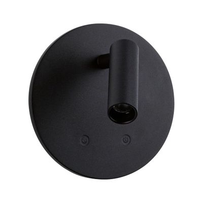 Spot LED mural en saillie orientable et sans fil lumière blanc chaud Noir - Kiora PAULMANN