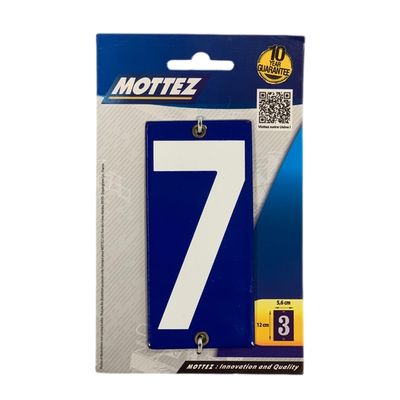 Plaque numéro de maison 7 MOTTEZ