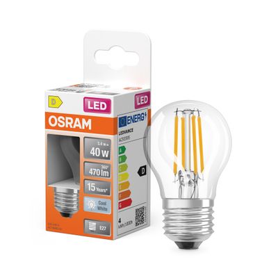 Ampoule LED E27 Retrofit sphérique 4 W = 470 lumens blanc neutre ST OSRAM