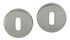 Rosaces de porte rondes à clé Mira nickel mat diamètre 50 mm  ALPERTEC