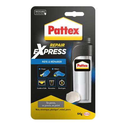 Pâte à réparer 100% colle tube 64 g - PATTEX