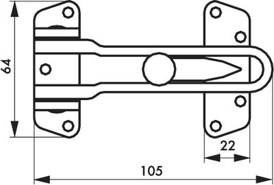 Entrebaîlleur de porte noir 105 x 64 mm THIRARD