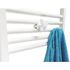 Patère blanche en V pour sèche-serviettes à tubes ronds à vis, lot de 2