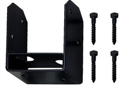 Support poteau noir 70 mm - BURGER