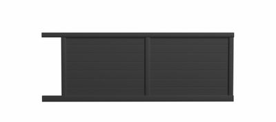 Portail coulissant aluminium LEO l.4,00 x H.1,70 m gris  - PREFALU