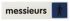 Plaque signalétique adhésive Messieurs 170 x 45 mm THIRARD