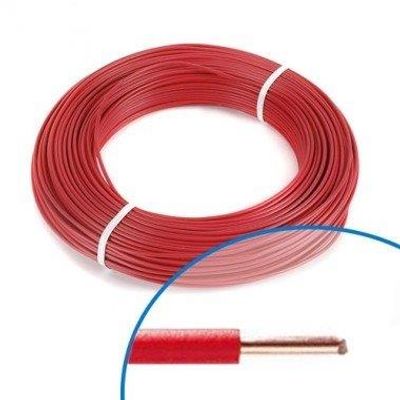 Fil électrique H07V-U 1,5 mm² rigide rouge 100 m