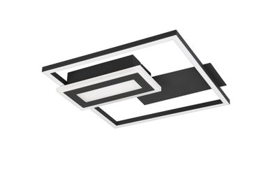Plafonnier LED Spiro noir 2500 lumens blanc chaud - TRIO