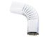 Coude latéral intérieur aluminium blanc 60 x 80 mm pour gouttière EDILIANS