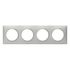 Plaque de finition 4 postes carrée Aluminium - Dooxie LEGRAND