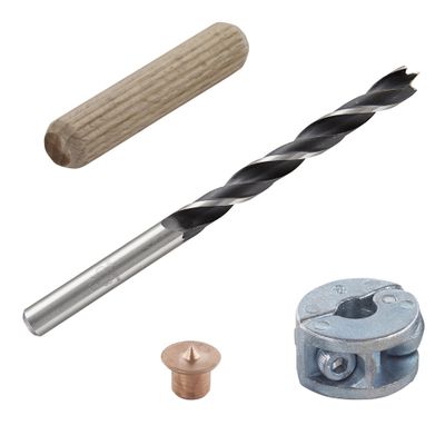 Kit de centreurs forets tourillons diamètre 8 mm WOLFCRAFT