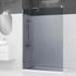 Paroi de douche à l'italienne 140x200 cm profilé chrome verre fumé 8 mm Parma - AURLANE