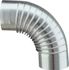 Coude 90 degrés plissé aluminié diamètre 125 mm POUJOULAT