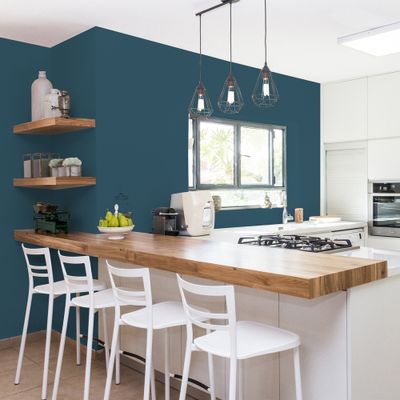 Peinture Cuisine & Bain Bleu Seychelles satin 2L RIPOLIN