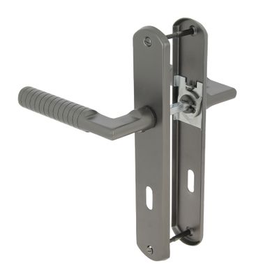 Poignées de porte sur plaques à clé Jussieu L canon de fusil LINEA BERTOMANI