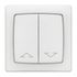 Interrupteur volet roulant commande individuelle en saillie Blanc - Les indispensables LEGRAND