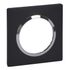 Plaque de finition 1 poste carrée Noir et chrome - Dooxie LEGRAND