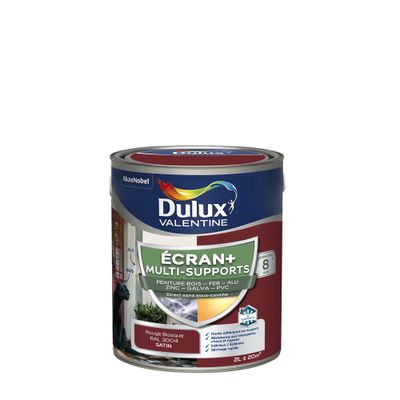 Peinture Ecran+ Multi-supports Satin Rouge Basque 2 L - DULUX VALENTINE