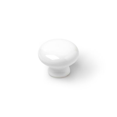 Bouton de meuble rond blanc diamètre 30 mm REI