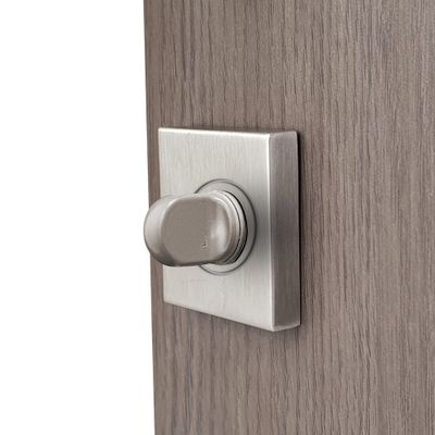Rosaces de porte carrées à condamnation Mira aluminium nickel mat 50 x 50 mm ALPERTEC
