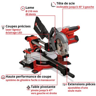 Scie à onglet radiale sans fil TE-SM 36/210 Li - Solo