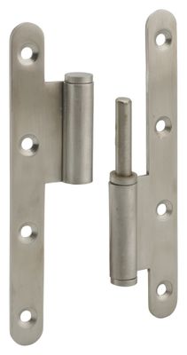 Paumelle de Paris bouts ronds inox 140 x 55 mm gauche THIRARD