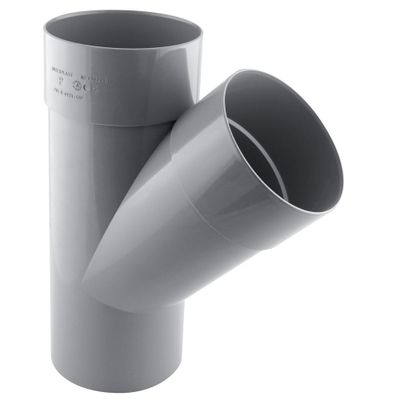 Culotte PVC évacuation 45° mâle/femelle Ø125 - FITT