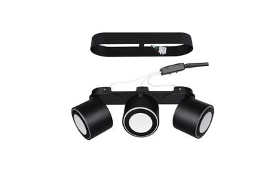 Réglette TAURUS noir LED 3x5W 3x450 lumens blanc chaud - TRIO