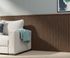 Profil de finition MDF Decowall Blend noyer sur fond noir - 12 x 20 x 2600 mm - AJ TIMBER