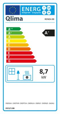 Poêle à granulés 8,7 kW RONDA 88 S-Line - QLIMA