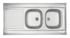 Evier de cuisine inox gris 120x60 cm 2 bac 1 egouttoir - FRANKE