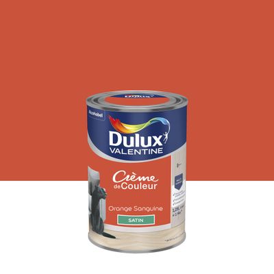 Peinture crème de couleur Orange Sanguine Satin 1,25 L - DULUX VALENTINE