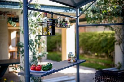 Carport barbecue en acier époxy gris 3,37 m², Livraison à domicile incluse - HABRITA